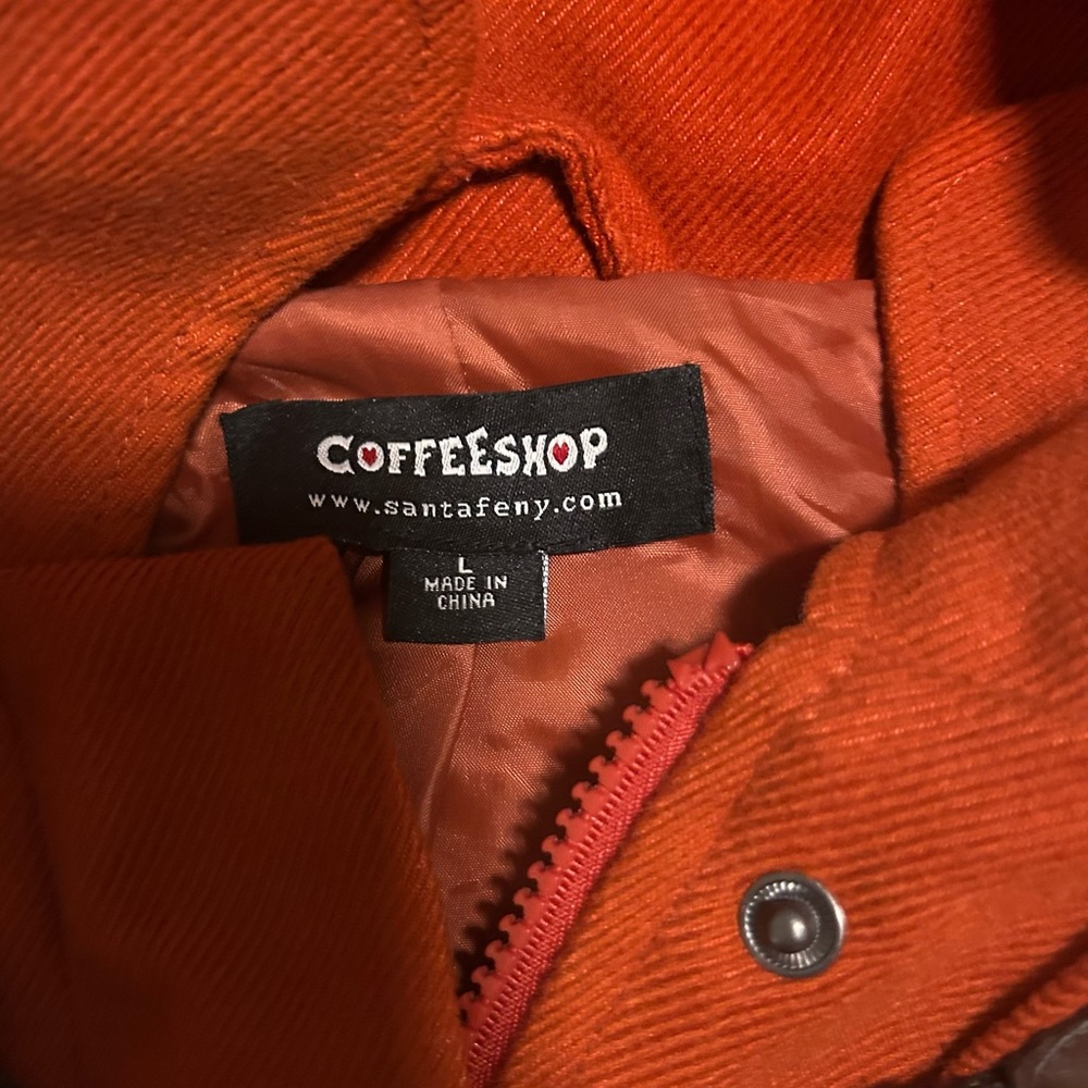 CoffeeShop Women's Orange Toggle Utility Jacket - Picture 2 of 2